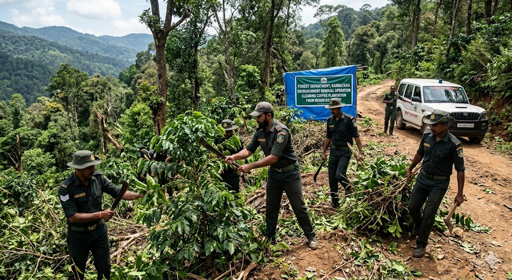 Forest Department moves to clear coffee plantation